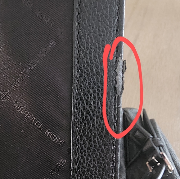 Michael Kors Abbey Canvas Leather Backpack - Picture 7 of 11